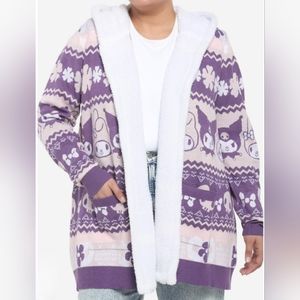 MY MELODY & KUROMI SHERPA CARDIGAN WITH HOOD